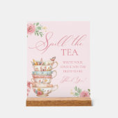 Tee-Party-Brautparty Spill the Teeberatung Acrylschild (Vorderseite)