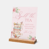 Tee-Party-Brautparty Spill the Teeberatung Acrylschild (Winkel)