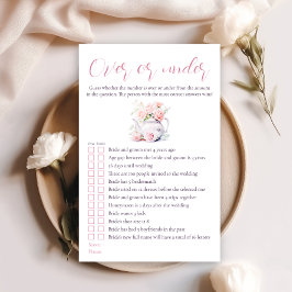 Tee-Party-Brautparty über oder unter dem Spiel