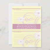 Tee-Party-Brautparty- und Kochkarten (Rückseite)