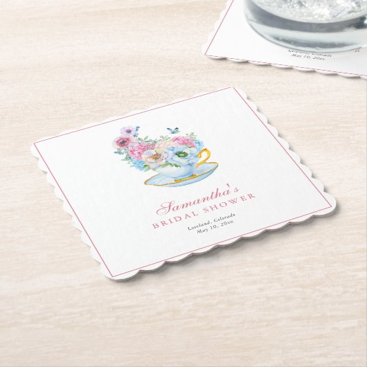 Tee-Party-Brautparty Untersetzer (angewinkelt)