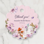 Tee-Party-Brautparty Wasserfarbe Vielen Dank Geschenkanhänger (Vorderseite)