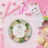 Tee-Party-Brautparty Zickzack Streifen Rose Pappteller (Party)