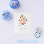 Tee Party Bridal Dusche Wasserfarbe Einladung Flyer (Einzeln)