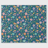 Tee Party Bridal Ostern Frühling Blumenkolorieren Geschenkpapier (Flach)