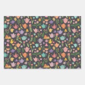 Tee Party Bridal Ostern Frühling Blumenkolorieren Geschenkpapier Set (Vorderseite 2)