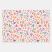 Tee Party Bridal Ostern Frühling Blumenkolorieren Geschenkpapier Set (Vorderseite 3)