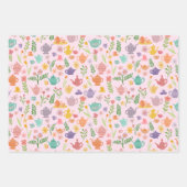 Tee Party Bridal Ostern Frühling Blumenkolorieren Geschenkpapier Set (Vorderseite)