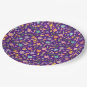 Tee Party Bridal Ostern Geburtstag Frühlingsflora Pappteller (Schrägansicht)