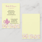 Tee Party Bridal Registrierungskarte Begleitkarte (Vorne/Hinten)