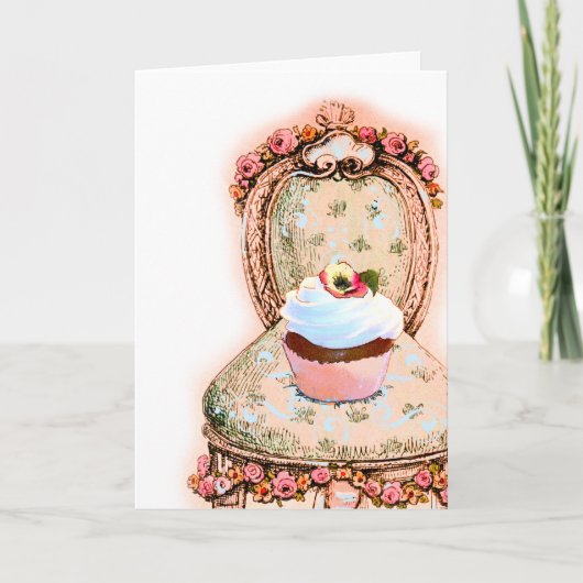 Tee-Party Cupcake Design Ankündigung (Vorderseite)