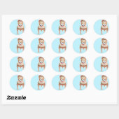 Tee-Party Cupcake Design Runder Aufkleber (Blatt)