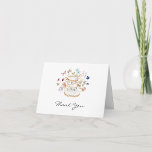 Tee-Party Dankeschön-Karte Dankeskarte<br><div class="desc">Lass Deinen besonderen Tag Blossom mit Tea Party Danke Karte! Dieses wunderschöne Design besticht durch atemberaubende handbemalte Aquarellblumen in lila, staubigen Blautönen und blütenrosa mit Salbei-Grün. Egal ob Sie ein Party im Garten oder eine gemütliche, intime Ansammlung beherbergen, dieses trendige Party mit Dankeschön-Karte bringt Ihnen eine besondere Touch des Charmes...</div>
