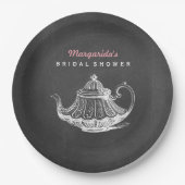 Tee-Party-Dekorations-Tafel-Brautparty Pappteller (Vorderseite)