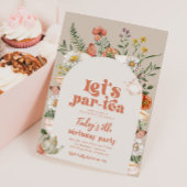 Tee-Party der digitalen Wildblume Einladung zum Ge