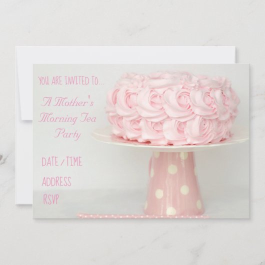 Tee-Party der Neuen Mutter Einladung (Vorderseite)