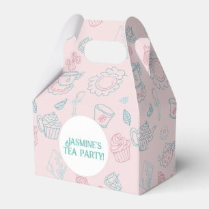 Tee-Party-Doodle-Muster-Geburtstagsfeier Geschenkschachtel
