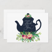 Tee-Party-Dusche Vielen Dank Hinweis Dankeskarte (Vorne/Hinten)