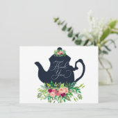 Tee-Party-Dusche Vielen Dank Hinweis Dankeskarte (Stehend Vorderseite)