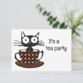 Tee-Party Einladung (Stehend Vorderseite)