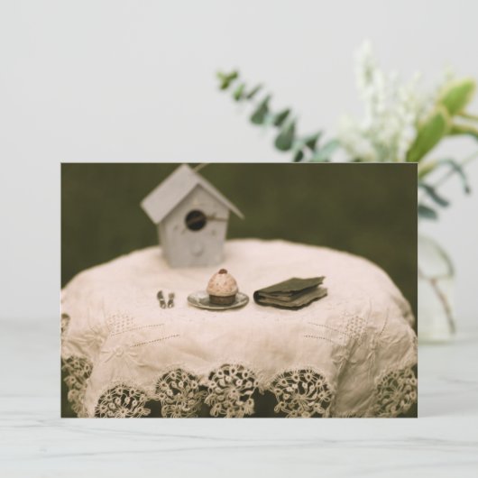 Tee-Party Einladung (Stehend Vorderseite)