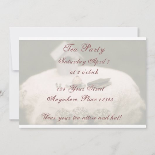 Tee-Party Einladung (Rückseite)