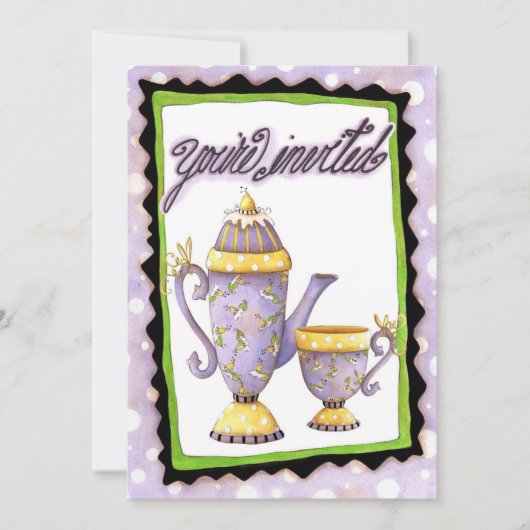 Tee-Party - Einladung (Vorderseite)