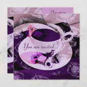 Tee-Party Einladung (Vorne/Hinten)