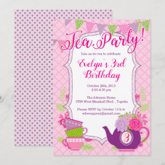 Tee-Party Einladung oder Tee-Party Einladung für G