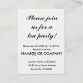 Tee-Party Einladungen (Rückseite)