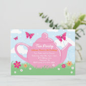 Tee-Party Einladungen (Stehend Vorderseite)
