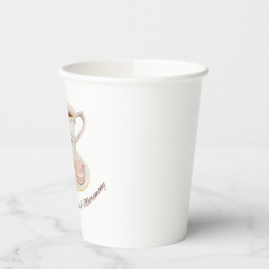 Tee Party Elegantes Brautparty Bachelorette Pappbecher (Links)