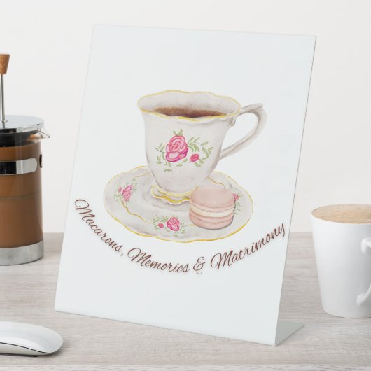 Tee Party Elegantes Brautparty Bachelorette Sockelschild (In Situ)