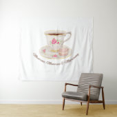 Tee Party Elegantes Brautparty Bachelorette Wandteppich (Beispiel (Horizontal))