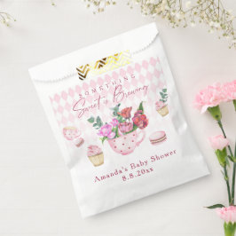 Tee Party Etwas Süßes ist Brauen Baby Dusche Geschenktütchen