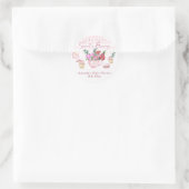 Tee Party Etwas Süßes ist Brauen Baby Dusche Runder Aufkleber (Tasche)