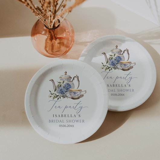 Tee Party Floral Brautparty Pappteller