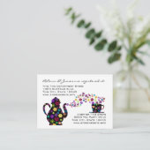 Tee Party Floral Brautparty Registry Begleitkarte (Stehend Vorderseite)