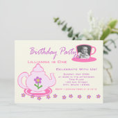 Tee Party/Foto Einladung (Stehend Vorderseite)