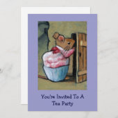 Tee-Party Frau-Tittlemouse (Beatrix-Töpfer) laden Einladung (Vorne/Hinten)