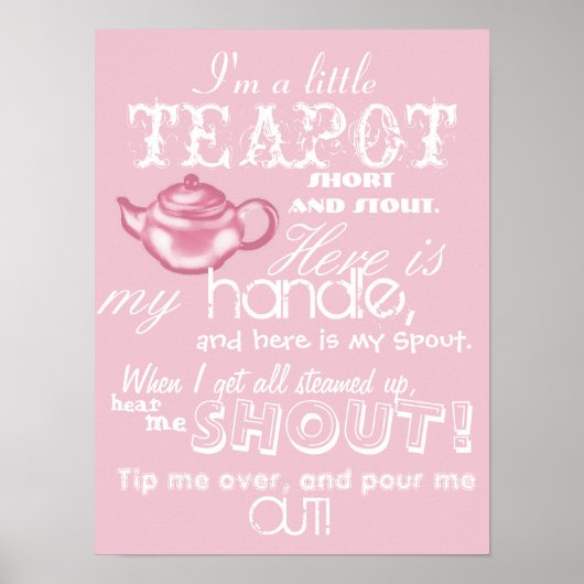 Tee-Party für Mädchen Poster (Vorne)