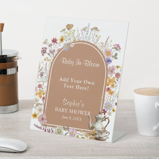 Tee Party Garden Baby in Bloom Custom Sockelschild (In SItu)