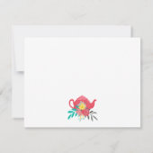 Tee-Party Geburtstag Dankeschön Flachbild-Note-Kar Mitteilungskarte (Rückseite)