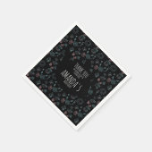Tee Party Geburtstag Doodle Hintergrund Serviette (Ecke)