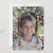 Tee Party Geburtstag Niedliches FOTO Einladung (Rückseite)