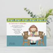 Tee-Party-Geburtstags-Einladung Einladung (Stehend Vorderseite)