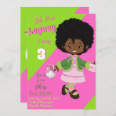 Tee-Party Geburtstags Einladungskarte (Vorne/Hinten)