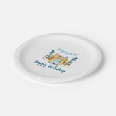 Tee-Party-Geburtstags-Papierplatten Pappteller (Schrägansicht)