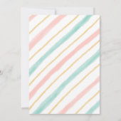 Tee Party Geburtstagsmädchen Pink & Gold Blumenstr Einladung (Rückseite)