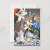 Tee Party Geburtstagsparty Einladungen (Rückseite)